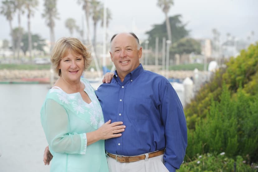 Terry and Debbie at the marina